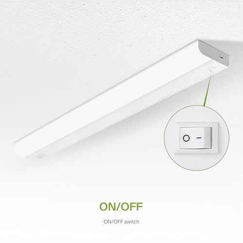 ASD 32 Inch LED Under Cabinet Lighting Hardwired, On/Off & Color Temp Switch, 16W 1436LM, 5CCT 2700K-5000K CRI90+, Dimmable Under Counter Lights for Kitchen, Under Cabinet Lights, White, UL