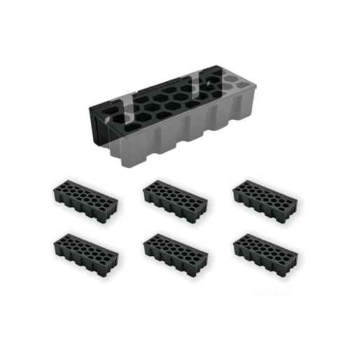 StealthMounts Wall Hive System Open Holder | 6 Pack | Mounts for Tools Storage | Made in The UK¡¦, WH-BLK-SD-S-6