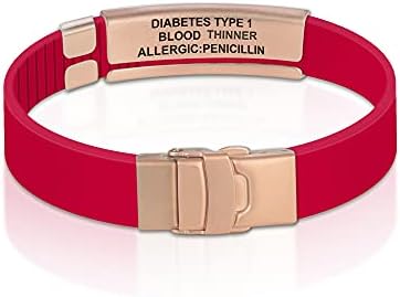 Divoti Custom Engraved Medical Alert ID Bracelet – Dual-Sided Laser Etching, Silicone Wristband, Stainless Steel Security Clasp – Adjustable & Trim-to-Fit – Emergency Medical Info Band for Men & Women