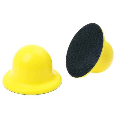 AUTOTOOLHOME Sanding Blocks 4-1/2 Inch Hook and Loop Sanding Block 2 PCS Round Hand Sanding Block for Wood Furniture Restoration Home Arts and Crafts