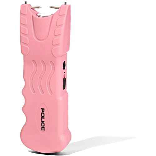 POLICE Stun Gun for Self Defense 916 ? High Voltage Rechargeable with LED Flashlight, Compact & Heavy Duty ? Personal Security for Women ? Pink