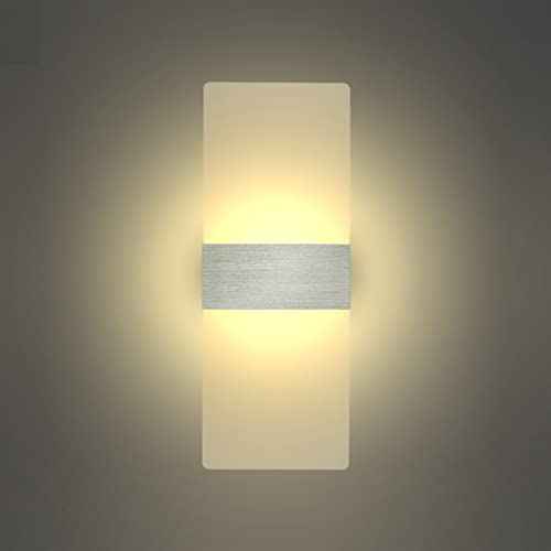 KICAAO Modern Wall Sconces, Led Wall Light 10w, Wall Sconce Up Downlight, Hardwired Acrylic Wall Light Lighting, Suitable for Living Room Corridor Bedside (Warm White 2700K 4Pack)