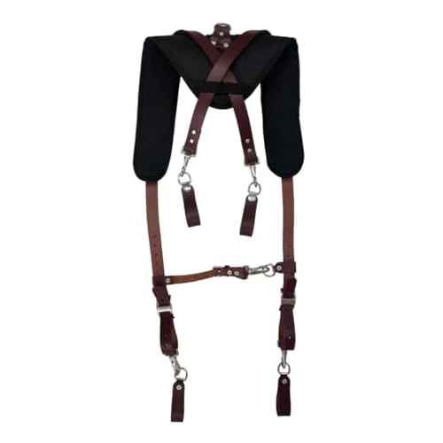 Heavy Duty Leather and Polyster Suspender Holder