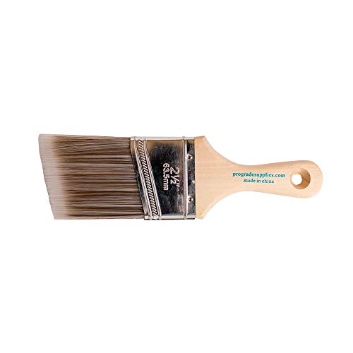 Vermeer Paint Brushes 3-Pack - 2.5" Angle Brushes for All Latex and Oil Paints & Stains - Home Improvement - Interior & Exterior Use