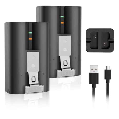 2-Pack 6040mAh Replacement for Ring Doorbell Battery with Charger Station, Compatible with Ring Video Doorbell 2/3/4/3plus, Stick Up Cam, Spotlight Cam