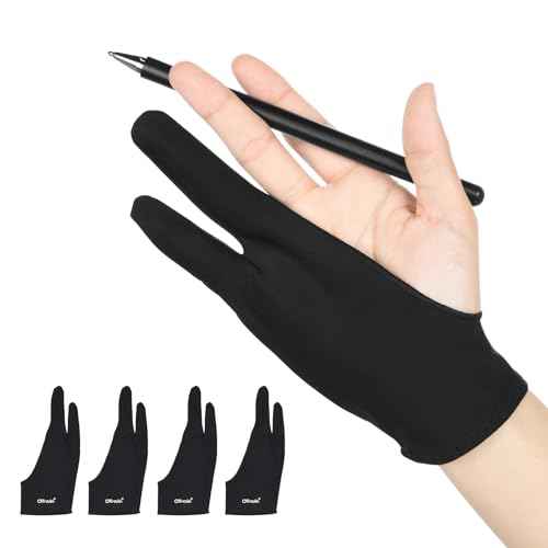 OTraki 4 Pack Artist Drawing Gloves for Digital Tablet Paper Sketching