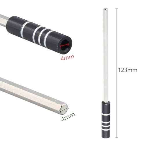 3 Piece 5 inch Magnetic Metal Shaft Extension Bar Hex Shank Socket Adapter for 4mm Precision Screwdriver Bit Holder