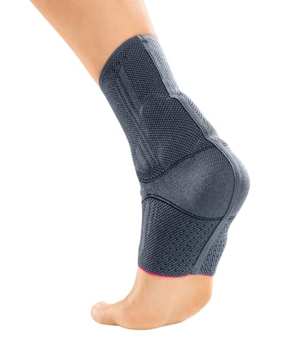medi Achimed Knit Ankle Support for Men & Women - Achilles Brace, Compressive Foot Wrap, Post-Surgical, Moderate Support Ankle Stabilization, IV, Silver