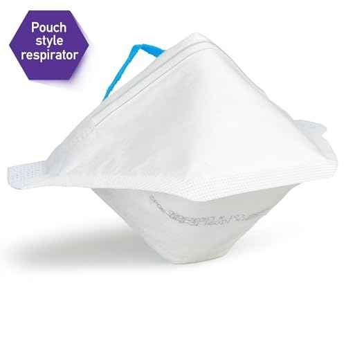 Kimberly-Clark Professional N95 Pouch Respirator (53358), NIOSH-Approved, Made in U.S.A., Regular Size, 50 Respirators/Bag, White