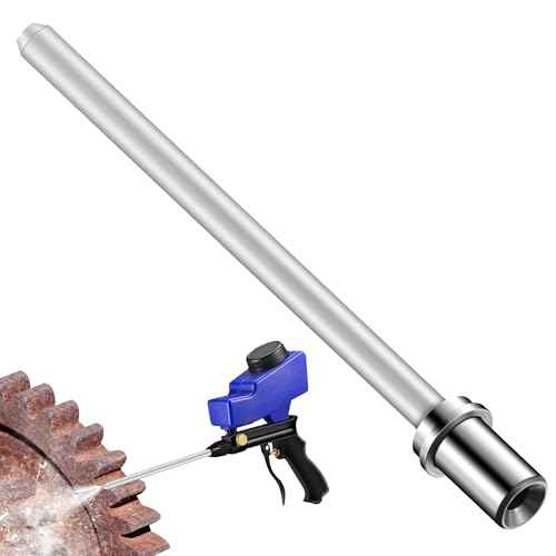 Feekoon Sand Blaster Long Nozzle Compatible with Le Lematec, Sandblasting Nozzle Tip Adapter for Soda and Walnut Blaster, Air Compressor, Abrasive Media Blasting Wand Accessory for Spot Blasting