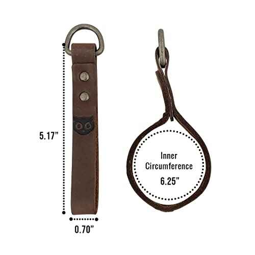 Hide & Drink, Set of 4 Loop Attachments for Suspenders, Tool Belt Accessories, Wedding Ceremonies, Dinner Parties, Rustic Accessories, Full Grain Leather, Handmade, Bourbon Brown