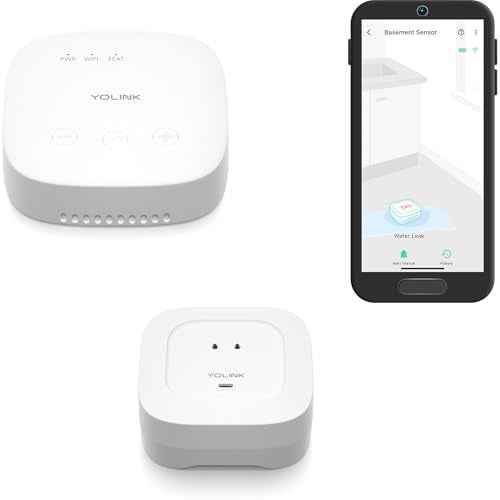 YoLink Smart Home Starter Kit: SpeakerHub & Water Leak Sensor 4 with 105dB Audio Alarm 1-Pack, SMS/Text, Email & Push Notifications, Freeze Warning, LoRa Up to 1/4 Mile Open-Air Range, w/Alexa, IFTTT