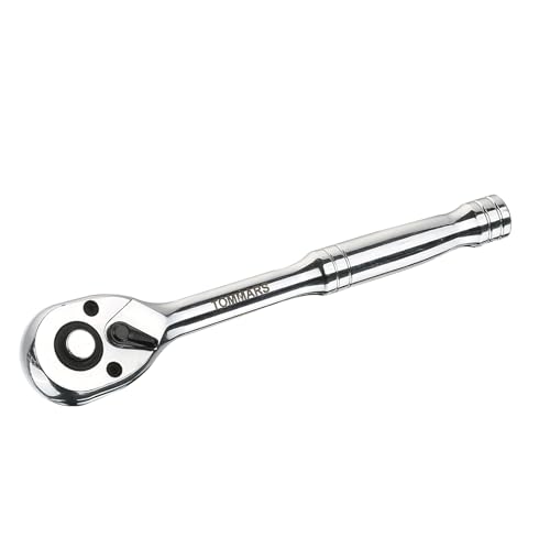 TOMMARS 1/4 inch Drive Ratchet, 72-Tooth Quick-Release Socket Ratchet Wrench Handle Reversible