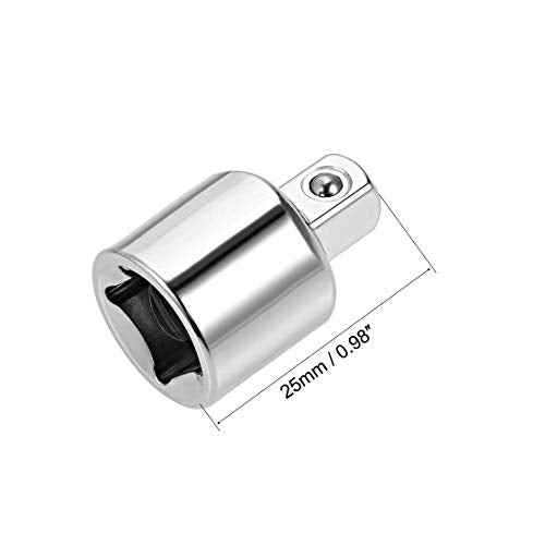 uxcell 3 Pcs 3/8 Inch Drive (F) x 1/4 Inch (M) Socket Reducer for Ratchet Wrenches, Female to Male, Cr-V