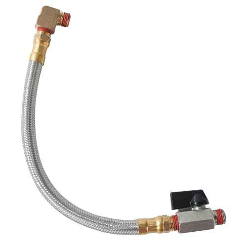 2 Pack Extended Tank Drain Valve Assembly Kit for Air Compressor, Including 10 Inches Air Compressor Tank Drain Hose 1/4 inch NPT, 1/4" to 3/8" Brass Adapter and Thread Seal Tape