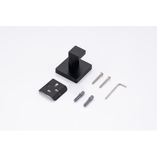 10-Piece Bathroom Hardware Set - Matte Black SUS304 Stainless Steel Wall-Mounted Towel Bar, Holder & Racks, 23.6 Inch