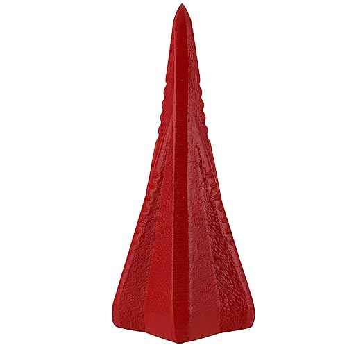 4lbs Diamond Wood Splitting Wedge - 4-Direction Steel Splitter for Wood, 2 PCS, Red