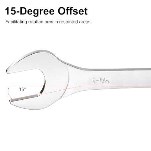 HARFINGTON Thin Open End Wrenches SAE, 1 1/8x1 1/4 Inches, Slim Wrench Tool for Tight Spaces Repair