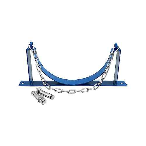 QWORK Steel Wall-Mounted Bracket for Cylinder, 4 Pack Gas Cylinder Bracket with Screws and Safety Chain Supported