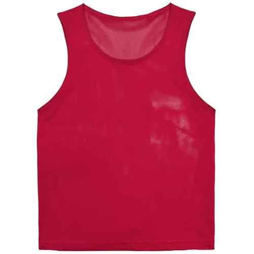 VOGRYE Pinnies Set of 12/24 Scrimmage Vests, Team Practice Sports for Child Youth/Adult, Lightweight Basketball Jersey