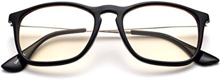Newbee Fashion - Anti-Reflective Comfortable Computer Reading Glasses (No Magnification) Helps Eye Strain, Fatigue and Dry Eyes from Digital Devices with Anti-Blue Light, Anti-UV and Anti-Glare