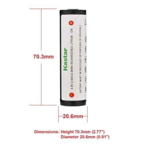 Kastar 2-Pack 3.7V 2.6Ah 74175 Lithium-ion Battery Compatible with Streamlight 74175 Li-ion Battery, Streamlight flashlights and headlamps