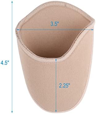 Cosmos 1 Pair Ballet Pointe Shoe Sock - Ballet Dance Pointe Toe Pads Pouch, Knitted Fabric Soft Spong Toe Covers, Relief Forefoot Pain Protect Toes for Point Shoes & High Heels (Half Insole Pads)