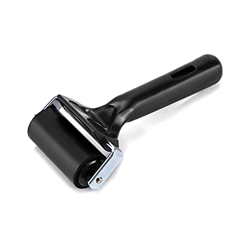 QWORK Rubber Roller, 2-3/8 Inch Tape Roller for Print, Tape, Wallpapers, Scrapbooks