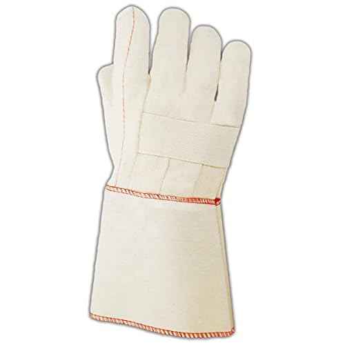 MAGID 95KGT Heater Beater 20 oz. Cotton Canvas Hot Mill Gloves, Men's (Fits Large), Natural, Men's (Fits Large) (Pack of 12)