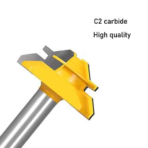 45 Degree Lock Miter Router Bit 3-Piece Set, for 31/64", 3/4"£¬1"£¬Cutting Height, 1/2 Inch Shank.Woodworking Tools Joint Router Bits 3PCS 1/2 Shank)