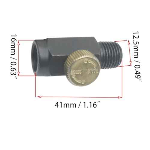 2 Pcs Brass In-Line Air Flow Regulator Adjustable 1/4" NPT Male & Female In-Line Air Flow Valves Air Pressure Compressor Control Tool (Black)