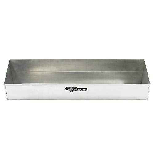 Pit Posse 564 Oil Shelf Caddy 8 Bottle Rack Holder 24" - Made in USA - Holds 8 Quarts of Automotive Motor Engine Oil - Enclosed Race Trailer Shop Garage Aluminum Storage Organizer (Silver)