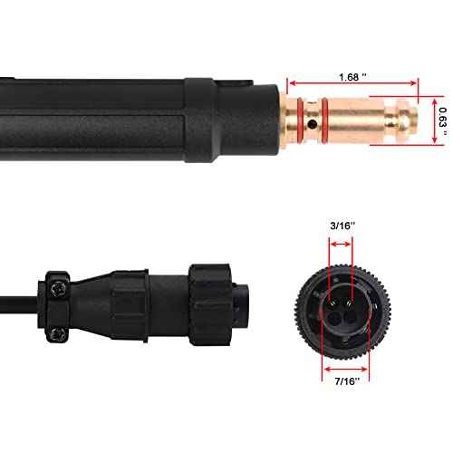 MIG Welding Gun Torch 100Amp 15ft Replacement for Lincoln Magnum 100L K530-6,Fits Lincoln Mig Gun SP-140T 180T,Easy-Core 140 180,Weld-Pak 125 125HD 140HD etc