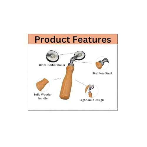 ZY889 8mm Rubber Wrapping Roller | Rubber Brayer Roller | 8mm Wrapping Roller | Rubber Roller Tool | Handheld Wrapping Roller | Rubber Application Roller