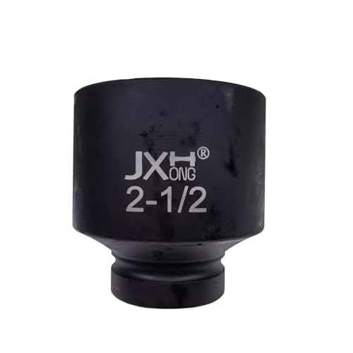 1" Drive 2-1/2" Impact Socket, 6-Point, Heat Treated Cr-V Alloy Steel