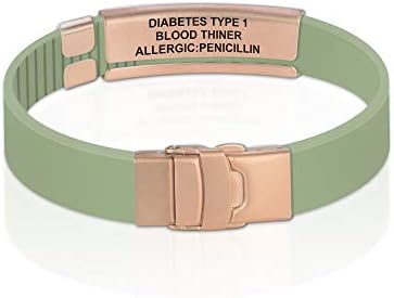 Divoti Custom Engraved Medical Alert ID Bracelet – Dual-Sided Laser Etching, Silicone Wristband, Stainless Steel Security Clasp – Adjustable & Trim-to-Fit – Emergency Medical Info Band for Men & Women