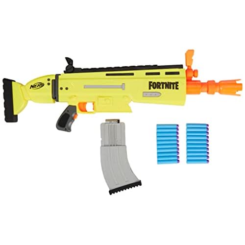 Fortnite AR-L Nerf Elite Dart Blaster - Motorized Toy Blaster, 20 Official Nerf Fortnite Elite Darts, Flip Up Sights - for Youth, Teens, Adults