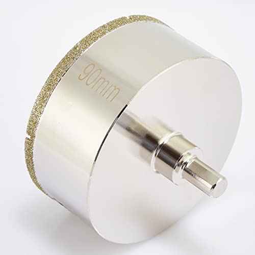 3 1/4 Inch (85mm) Diamond Hole Saw with Pilot Bit, Diamond Tip Coated Bits 3.25" for Drilling Porcelain Tile, Granite, Ceramic, Marble, Glass, Stones, 1 3/8" Depth of Cut