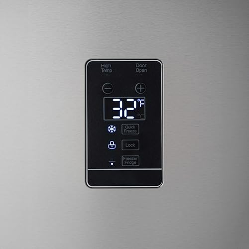 Newair Upright Freezer | 13.8 Cu. Ft., Garage-Ready Stand Up Freezer with Digital Controls, Auto Defrost, Fast Freeze Mode & LED Lighting | Stainless Steel