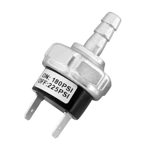 180-225 PSI Air Compressor Micro Pressure Power Switch fit for Dewalt Porter Cable Craftsman Machines,AB-9063290 Air Compressor Parts Replacement D55146 D55168 D55167 D55146-CA D55168-CA D55167-CA