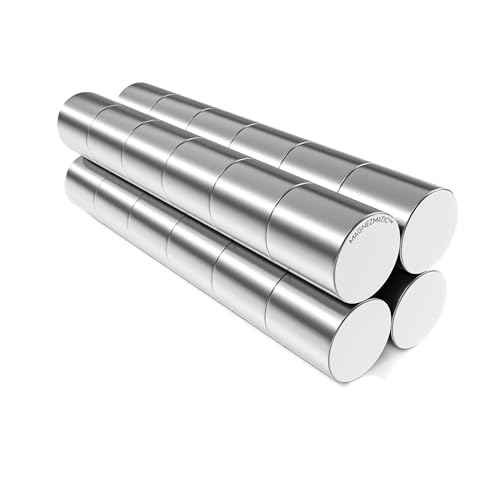 Circular Disk Magnet Cylinders 1/4 - Magnetic Stick Pins Holder Lifter Fastener 6mm Round Disc Cylinder Magnets (25 Pack)