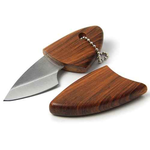 Small Keychain Box Cutter, Fixed Blade Pocket Knife, EDC Neck Knife with Sheath, Everyday Carry Gadgets for Men, Men's Accessories, Stocking Stuffers, Gift for Men Women