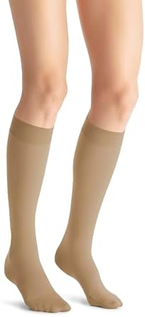 JOBST Opaque SoftFit 15-20 mmHg Closed Toe Knee High Compression Stocking, Natural, X-Large