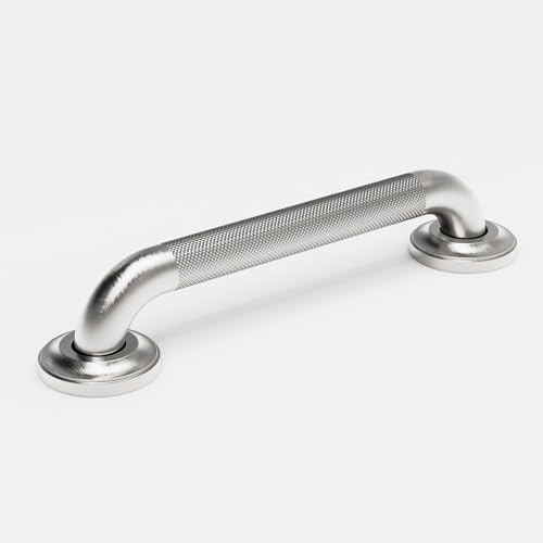 1-1/4" Knurled Grab Bar, ADA Compliant Bath Safety Shower Handrail, Bathroom Mobility Aid Handle for Seniors and Disabled, Heavy Duty 500lbs Support