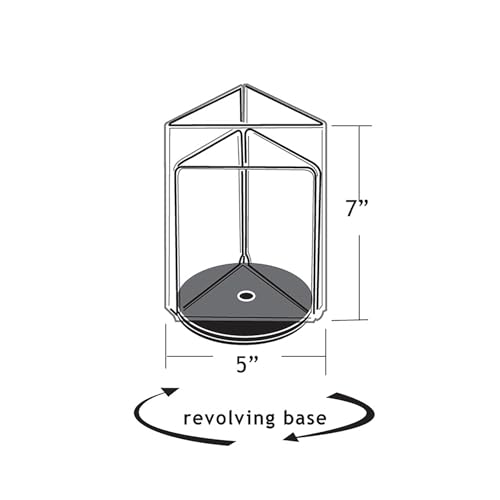 Azar Displays 193722 5" W x 7" H 3-Sided Sign Holder with Revolving Base