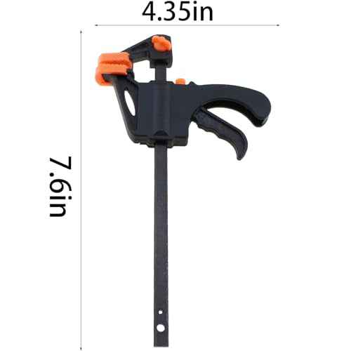 TAODAN 4PCS 4 Inch Trigger Quick Grip Clamps Bar Clamp Trigger Quick Grip Clamp Single Hand Ratchet Woodworking Clamp for Wood Bonding Processes