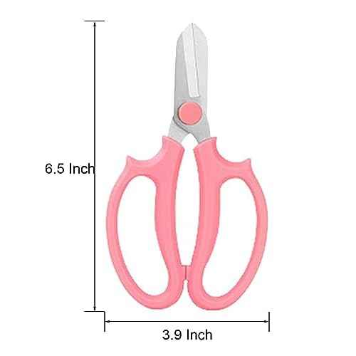 Flower Scissors - Stainless Steel Floral Scissors, Florist Cutters for Stems, Garden Plant Shears for Fresh Flowers (Blue, Pink) (12 PCS)