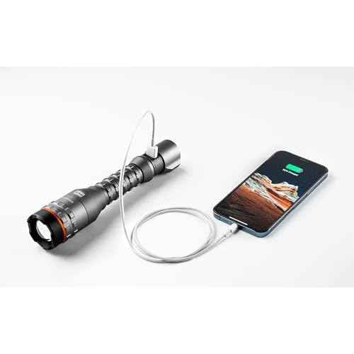 NEBO Davinci Powerful, Rechargeable and Waterproof Handheld Flashlight and Power Bank