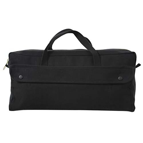 Rothco Canvas Jumbo Tool Bag With Brass Zipper, Black