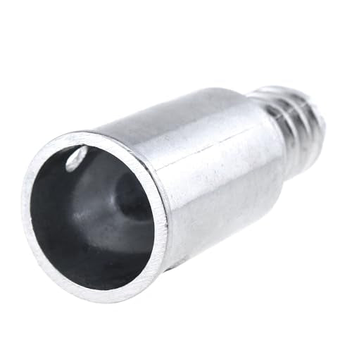 MEETOOT 2PCS 0.85inch/22mm Threaded End Replacement Repair Kit Metal Handle Extension Rod Adapter End Silver Brush Threaded Fitting for Boat Hook Rod Paint Brush Duster and Deck Brush